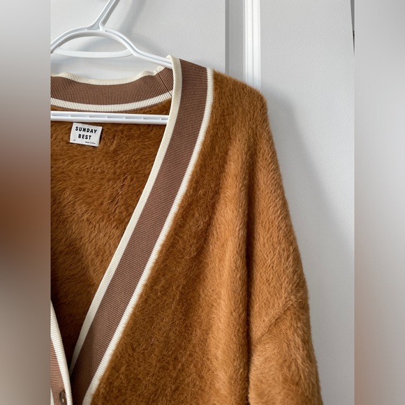 Aritzia Sundays Best Kitty fuzzy cardigan sweater - Picture 3 of 4